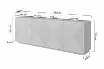 Komoda ASHA 200 cm se čtyřmi dveřmi kašmír 5.jpg