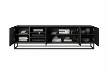 TV skříňka ASHA 200 cm černý kovový rám 3.jpg