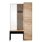 Předsíňová skříň ANCERTA - Dub artisan + Černá - Furnipol.cz