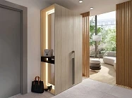 Předsíňová skříň BARCELONA II se zrcadlem a LED osvětlením