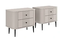 Set nočních stolků Vesper 56 cm - kašmírová černé nohy.jpg