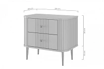 Set nočních stolků Vesper 56 cm - kašmírová zlaté nohy 1.jpg