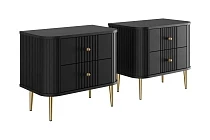 Set nočních stolků Vesper 56 cm - černá  zlaté nohy.jpg
