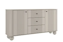 Komoda se zásuvkami Vesper 160 cm - kašmír černé úchytky kulaté nohy.jpg