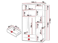 Šatní skříň s nádstavkou 3D2S LORIN REG 1