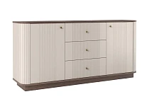 Komoda Vesper 160 cm se zásuvkami na soklu - kašmír ořech zlaté úchytky.jpg