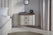 Set závěsných nočních stolků Vesper 56 cm - kašmírová ořech černé úchytky.jpg
