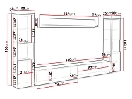 Obývací stěna PARIS XL s LED osvětlením