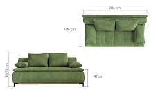 Bogart Rozkládací pohovka SWEET 204 cm – spaní 144 × 200 cm, úložný prostor | furnipol.cz