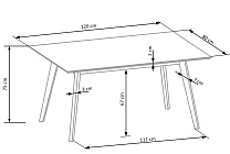 Jídelní set CORDOBA stůl a židle 1+4 světlý dub