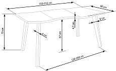 Rozkládací jídelní stůl DICKSON 150-210 cm