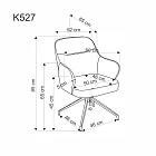 Židle K527 - Šedá