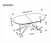Rozkládací jídelní stůl SANDRO