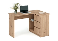 Rohový psací stůl s policemi Bega Dub 