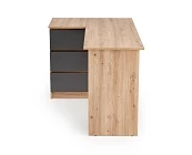 Rohový psací stůl BEGA Dub Artisan/Grafitový