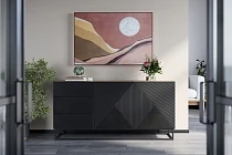Komoda ASHA 167 cm dub artisan / černý mat | furnipol.cz