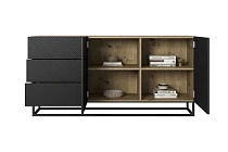 Komoda ASHA 167 cm dub artisan / černý mat | furnipol.cz
