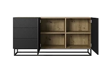 Komoda ASHA 167 cm dub artisan / černý mat | furnipol.cz