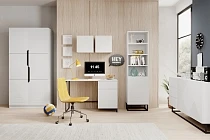 Komoda ASHA 167 cm bílý mat – černý kovový rám | furnipol.cz