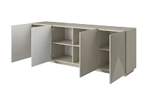 Komoda ASHA 200 cm kašmír – drážkovaná čela | furnipol.cz