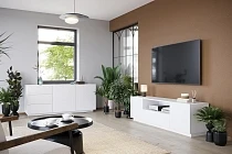 Komoda ASHA 167 cm bílý mat se zásuvkami | furnipol.cz