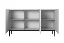 Komoda NICOLE 150 cm bílý mat – černé nohy | furnipol.cz