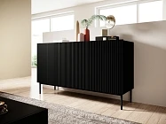 Komoda NICOLE 150 cm černý mat – černé nožky | furnipol.cz