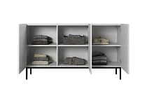 Komoda NICOLE 150 cm bílý mat – černé nohy | furnipol.cz