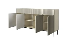 Komoda NICOLE 200 cm se zásuvkami kašmír – černé nohy | furnipol.cz