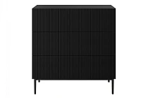 Komoda NICOLE 100 cm se zásuvkami černý mat – černé nohy | furnipol.cz