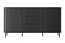 Komoda VESPER 160 cm se zásuvkami černá – černé nohy | furnipol.cz