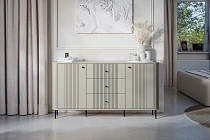  Komoda VESPER 160 cm se zásuvkami kašmír – černé nohy | furnipol.cz