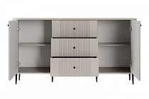  Komoda VESPER 160 cm se zásuvkami kašmír – černé nohy | furnipol.cz