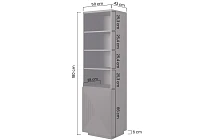 Regál Asha 50 cm - Kašmír - Furnipol 