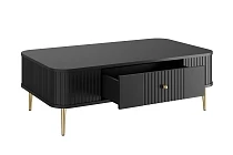 Konferenční stolek VESPER 103 × 60 cm černý – zlaté nohy | furnipol.cz