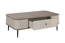 Konferenční stolek VESPER 103 × 60 cm kašmír / ořech – černé nohy | furnipol.cz