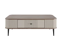 Konferenční stolek VESPER 103 × 60 cm kašmír / ořech – černé nohy | furnipol.cz