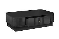 Konferenční stolek VESPER 103 × 60 cm černý – zlatá úchytka, sokl | furnipol.cz