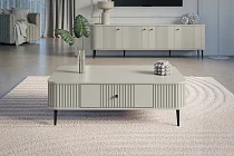 Konferenční stolek VESPER 103 × 60 cm kašmír – černé nohy | furnipol.cz