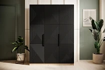 Šatní skříň ASHA 150 cm dub artisan / černý mat | furnipol.cz