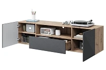 Závěsný TV stolek ASHA 167 cm dub artisan / rivier stone | furnipol.cz