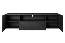 Závěsný TV stolek Asha 167 cm - černý mat