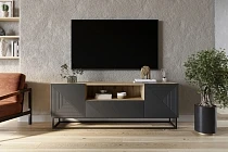 TV stolek ASHA 167 cm dub artisan / rivier stone | furnipol.cz