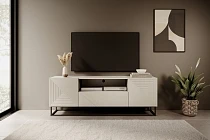 TV stolek ASHA 167 cm kašmír – černý kovový rám | furnipol.cz