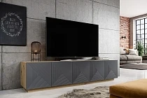 TV stolek ASHA 200 cm dub artisan / rivier stone | furnipol.cz