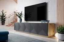 TV stolek ASHA 200 cm dub artisan / rivier stone | furnipol.cz