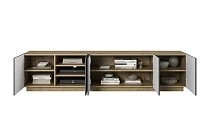 TV stolek ASHA 200 cm dub artisan / rivier stone | furnipol.cz