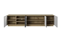 TV stolek ASHA 200 cm dub artisan / rivier stone | furnipol.cz