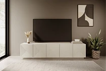TV stolek ASHA 200 cm kašmír – 5 dvířek | furnipol.cz