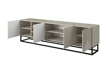 TV stolek ASHA 200 cm kašmír – černý kovový rám | furnipol.cz